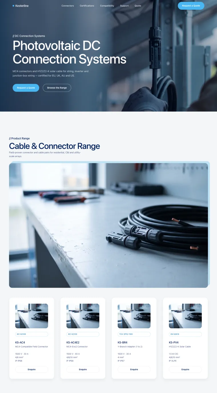 Kesterline Connect 首页预览
